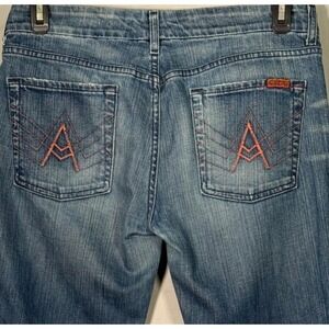 7 Seven For All Mankind Womens A-Pocket Jeans‎ Blue Bootcut Leg Size 31